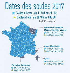 2017 sales schedule in France