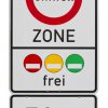 German low emission zone traffic sign isolated on white
