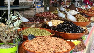 Olive and nut stall Lot Valley Market