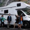 family motorhome campervan trip