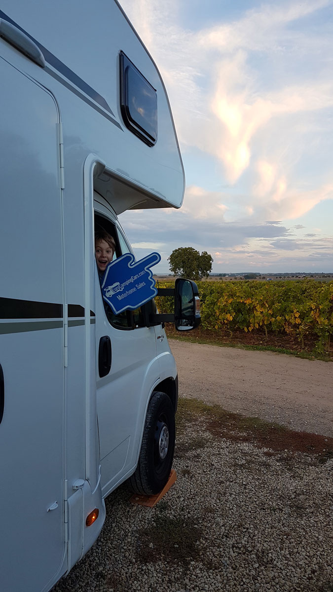Best photo with ECC foam hand.The France Motorhome Hire Photo Competition 2018